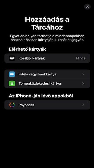 Apple Pay 1 Lépés
