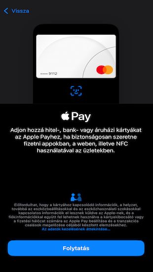 Apple Pay 2 Lépés