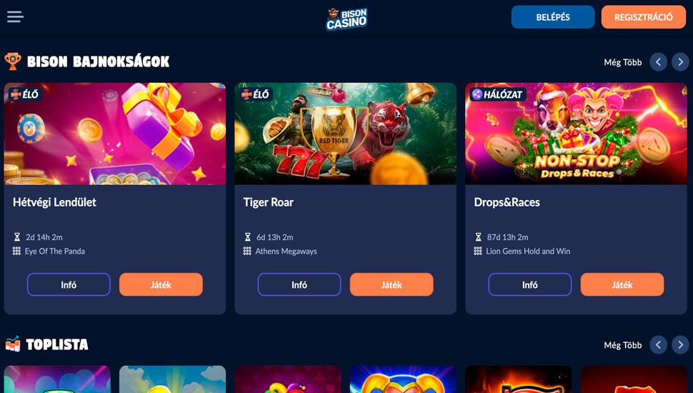 Bison Online Bajnoksago