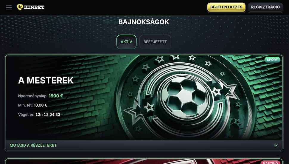 Kinbet Online Bajnoksagok