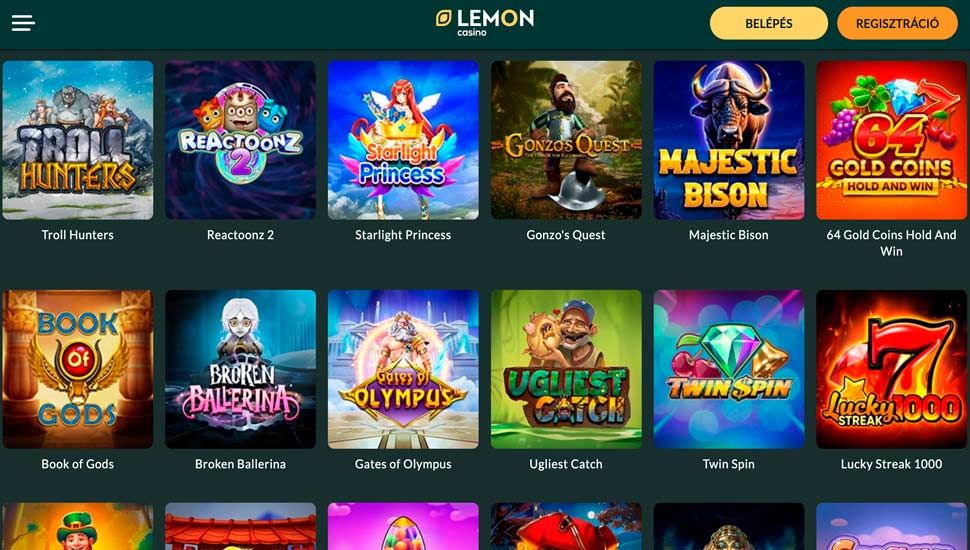 Lemon casino Nyerőgépek