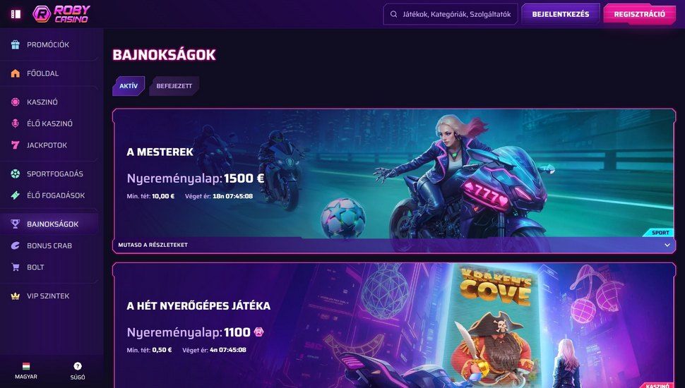 Roby Casino Online bajnokságok