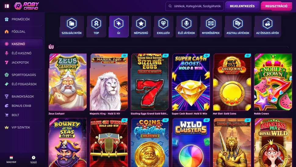 Roby casino Nyerőgépek