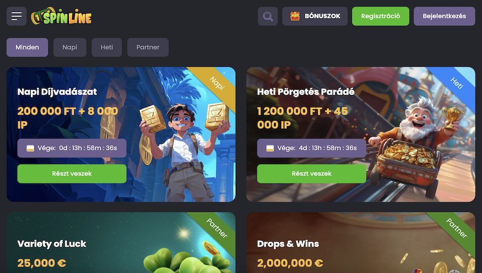 Spinline Online Bajnoksagok