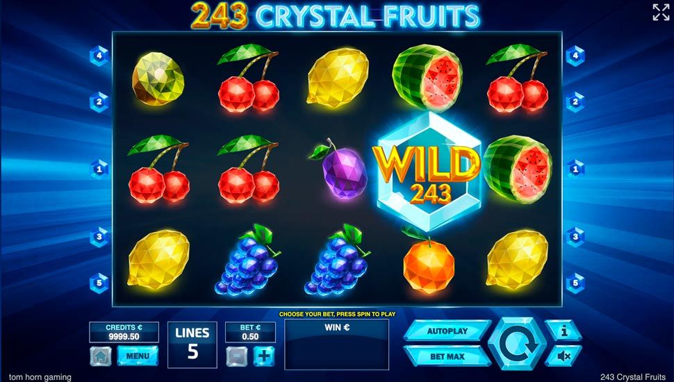 243 Crystal Fruits nyerőgép játékmenet