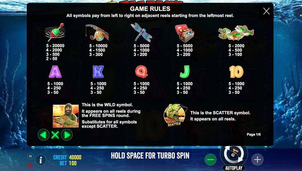 Big Bass Bonanza Nyerogepek Szimbolumok