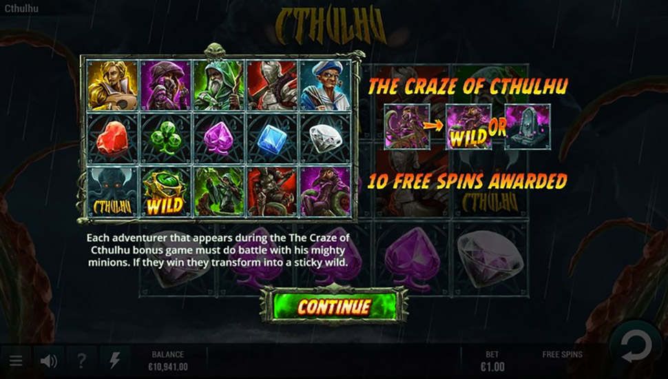 Cthulhu nyerőgép bónusz