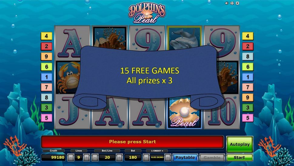 Dolphin's Pearl nyerőgép bónusz