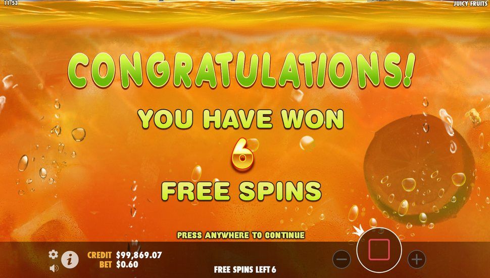 Juicy Fruits nyerőgép 