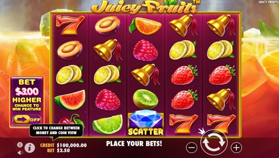 Juicy Fruits nyerőgép játékmenet