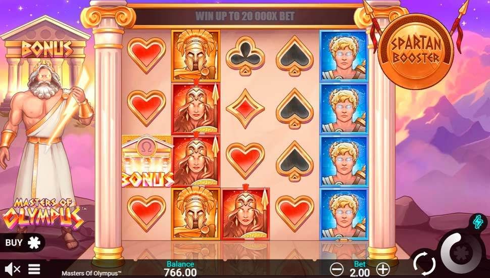 Masters of Olympus nyerőgép játékmenet