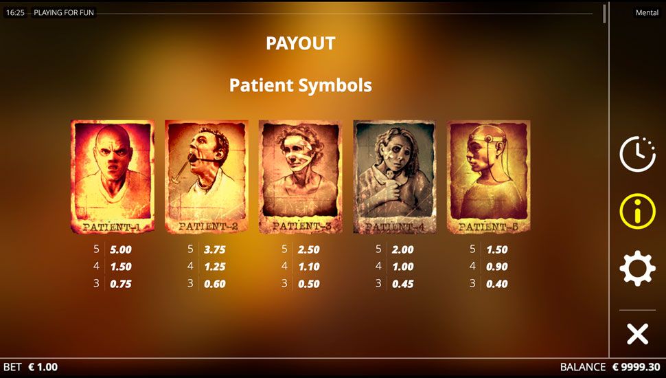 Szimbólumok Mental slot