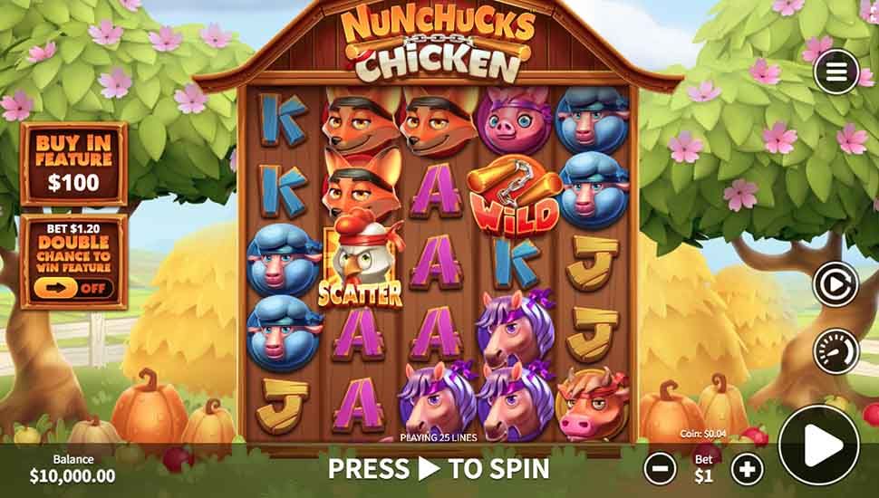 Nunchucks Chicken nyerőgép játékmenet
