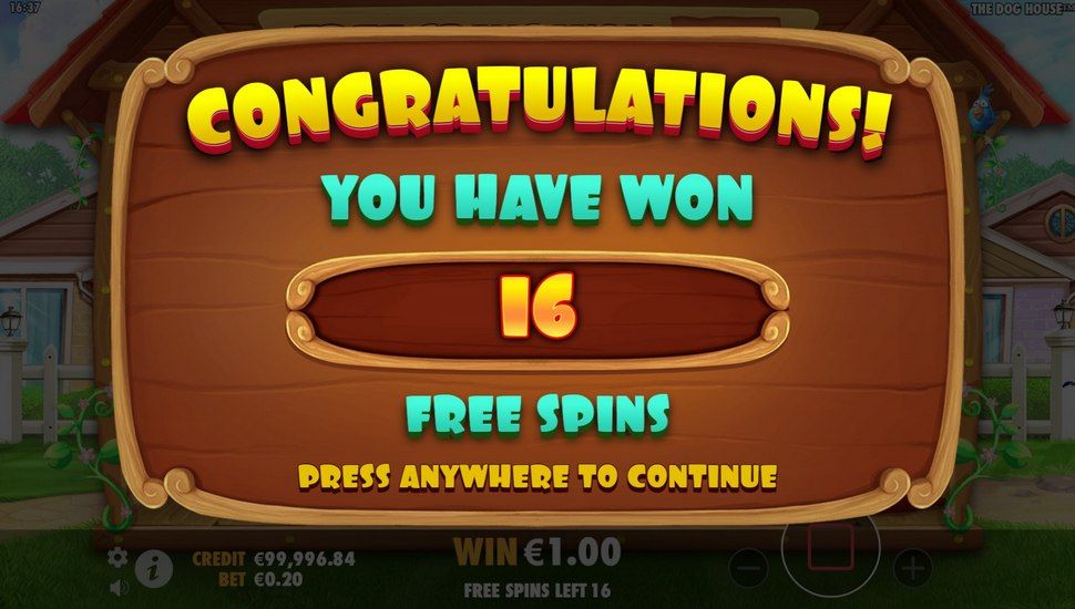 The Dog House nyerőgép ingyenes pörgetések