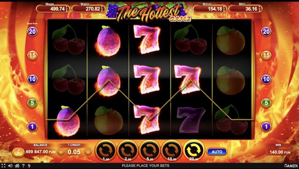 The Hottest Game Nyerogepek Bonusz