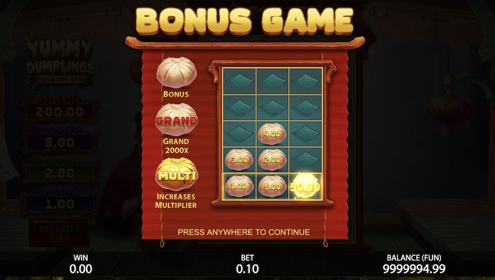 Yummy Dumplings Nyerogepek Bonusz